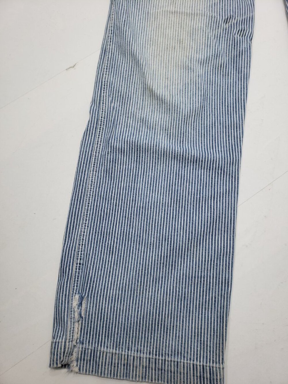 Vintage Liberty Hickory Stripe Bib Overalls Railroad Denim Workwear USA - Picture 8 of 16